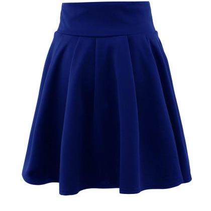 Royal Blue High Rise Short Ruffled ..
