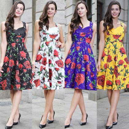 Summer Dress 2017 Vintage Rockabill..