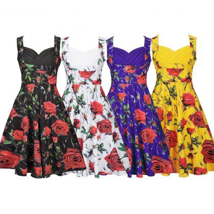 Summer Dress 2017 Vintage Rockabilly Dress Retro..