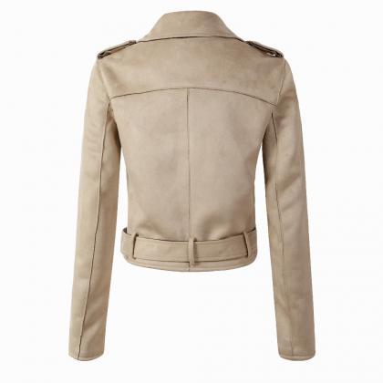 Arrial Women Suede Faux Leather Jackets Lady..