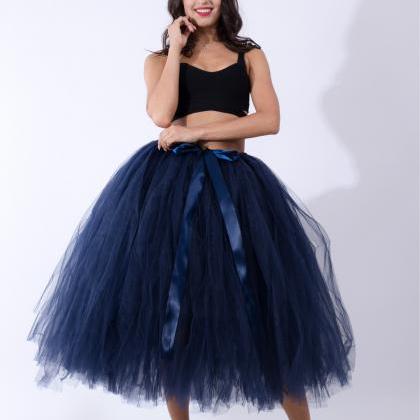 Women Puffy Tutu Skirts Long Tea Le..