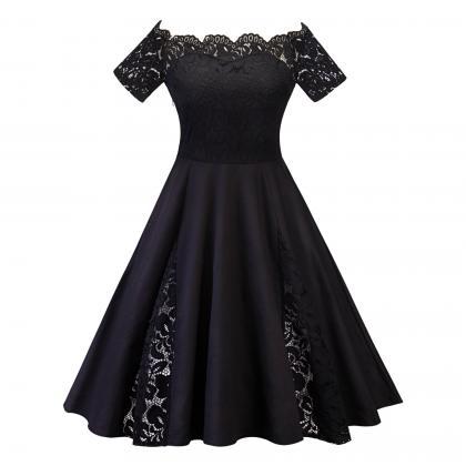 Off The Shoulder Women Dress Plus S..