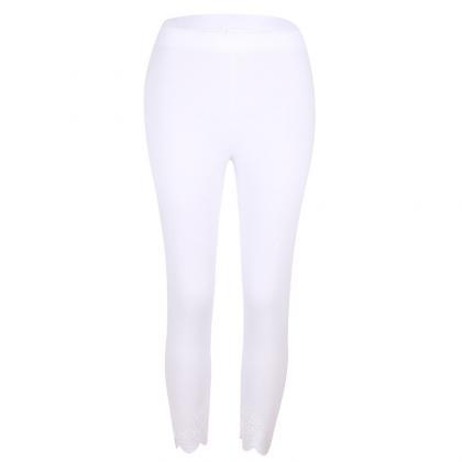 Women Leggings Floral Lace Hollow O..