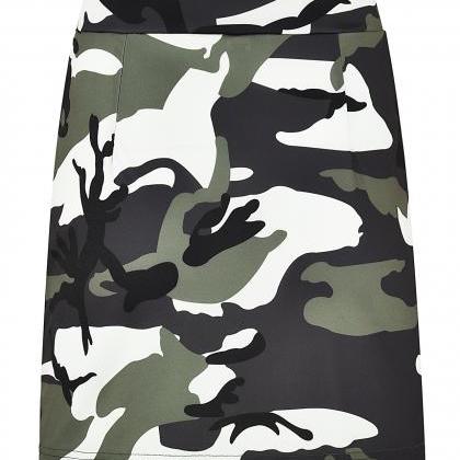 2912087 Green Camouflage Mini Skirt main image 0