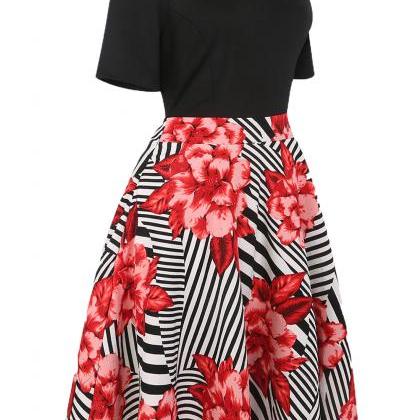 Women Floral Printed Dress Off the ..