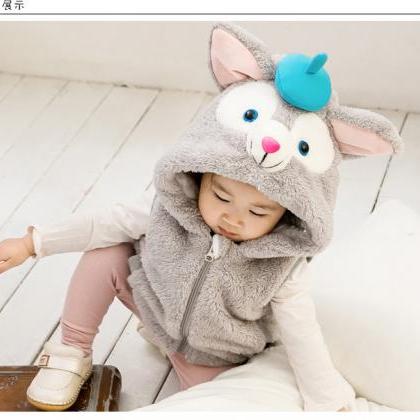 Baby Boys Girls Fleece Waistcoat Winter Warm..