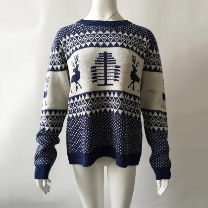  Women Knitted Sweater Christmas De..