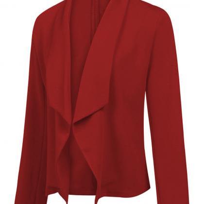 Women Blazer Coat Autumn Long Sleev..