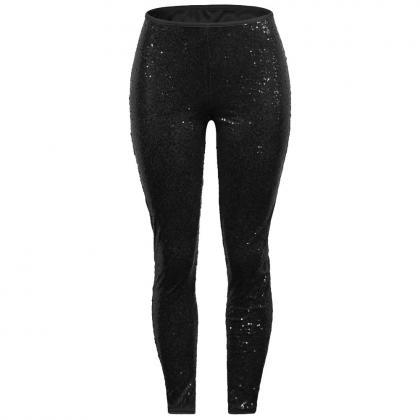 Women Sequined Pencil Pants With Li..