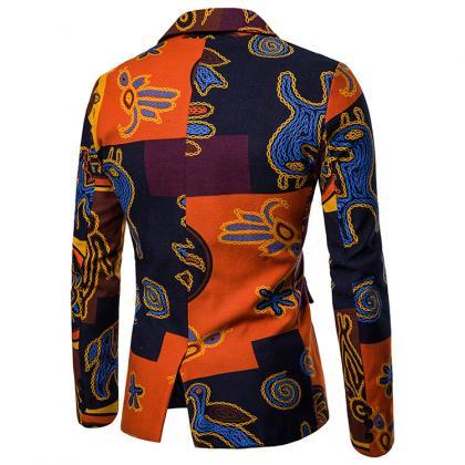 Men Blazer Coat Spring Autumn Afric..