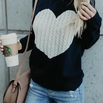 Women Knitted Sweater Autumn Winter Long Sleeve..