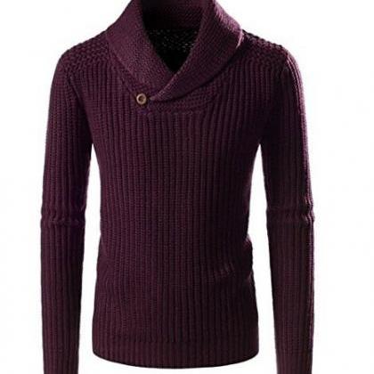 Men Knitted Sweater Autumn Winter Slim Warm Long..