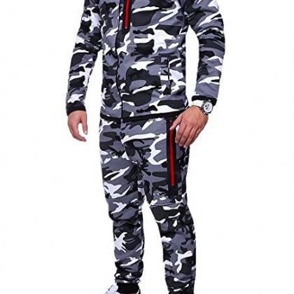  Men Camouflage Printed Tracksuit H..