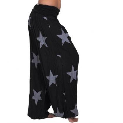 Women Star Printed Lantern Pants El..
