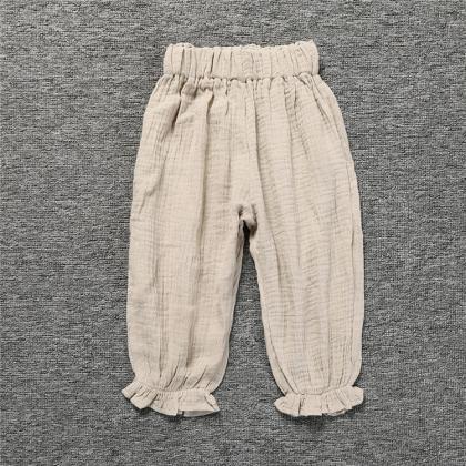 Baby Boys Girls Harem Pants Casual Linen Summer..