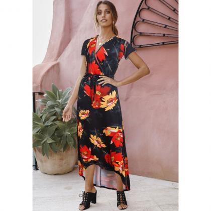 Women Floral Printed Maxi Dress V N..