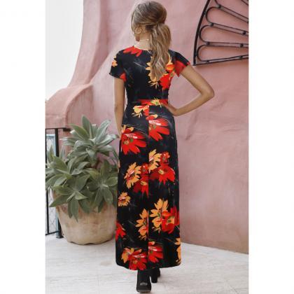 Women Floral Printed Maxi Dress V N..