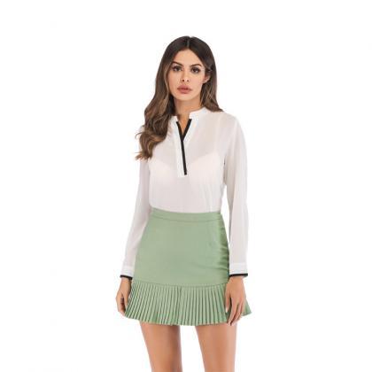 Women Mini Pleated Skirt Summer Hig..