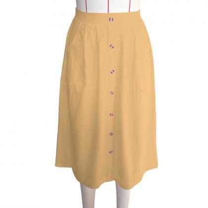 Women A-Line Skirt High Waist Summe..