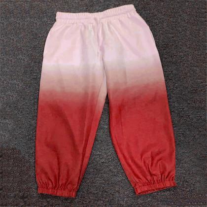 Women Gradient Color Cropped Pants ..
