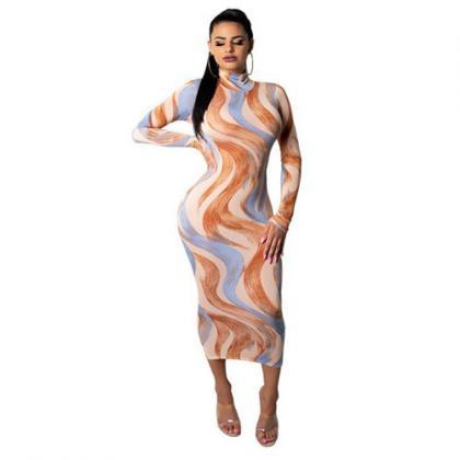 Women Digital Printed Pencil Dress ..