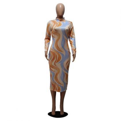 Women Digital Printed Pencil Dress ..