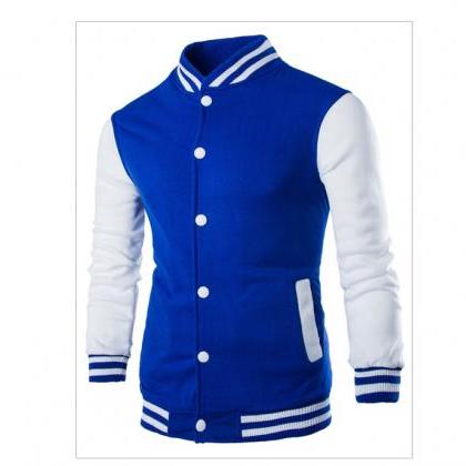 Men Baseball Coat Spring Autumn Sin..