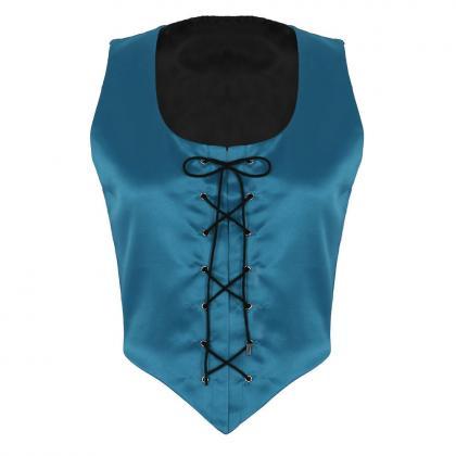 Women Short waistcoat Retro Square ..