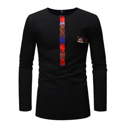 Patchwork African Men Print Kente S..