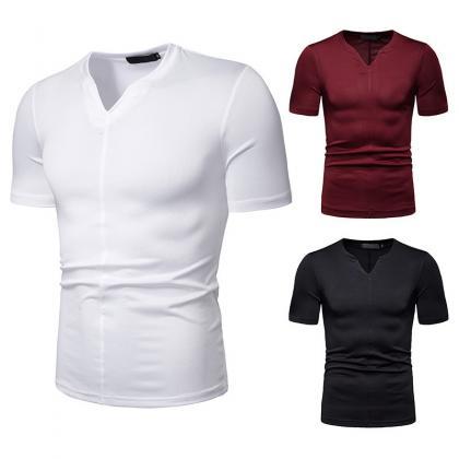Fashion short Sleeve V-Neck T Shirt..