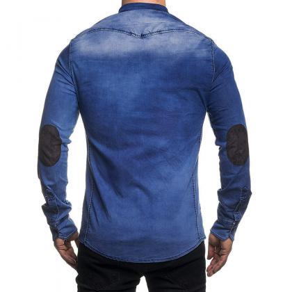 New Fashion Men Shirt Long Sleeve D..