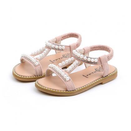  summer new girl pearl sandals baby..