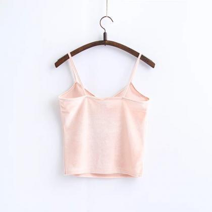 Women super sexy velvet vest solid ..