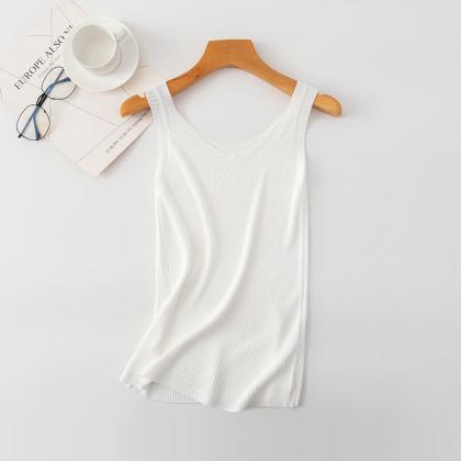 Women Crop Top Club Sexy Knitting C..