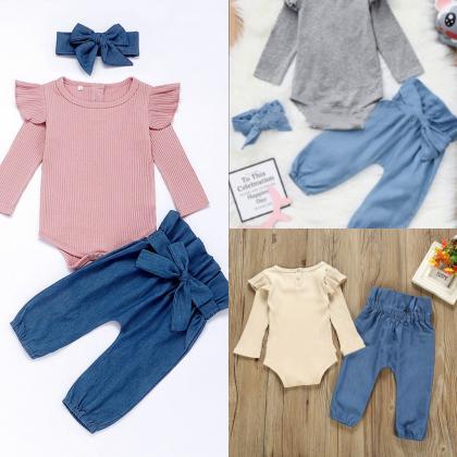 Newborn Baby Girl Outfits Romper T-..