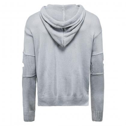 Fashion Men Knitted Sweater Autumn Clothing Solid..