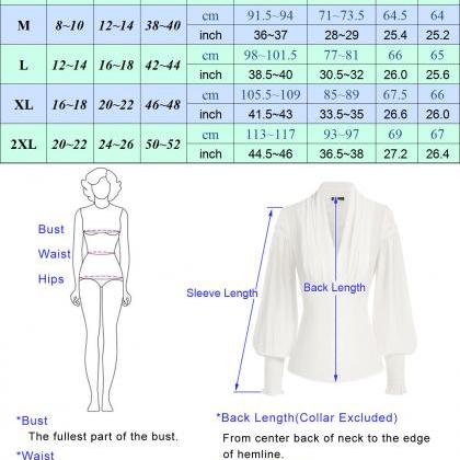  Women Victorian Shirt,Long Sleeve ..