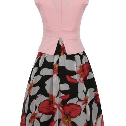 Women Sleeveless Chiffon Summer Flo..