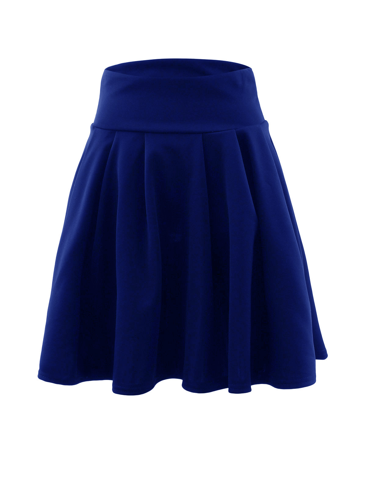 Royal Blue High Rise Short Ruffled Skater Skirt