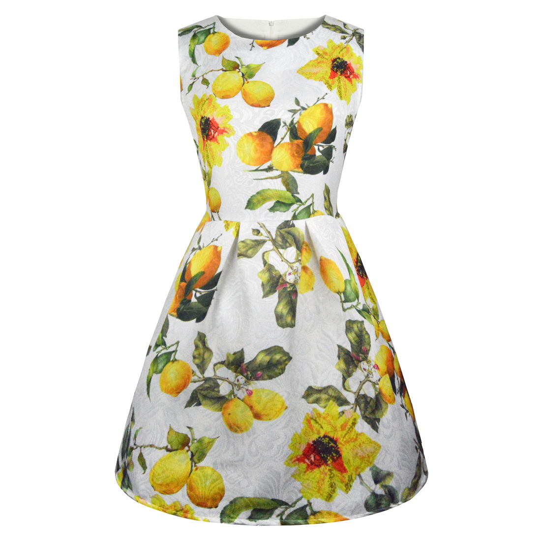 2017 Summer Floral Print A Line Women Short Dress Sleeveless Tank Vest Slim Mini Dress Vestidos 2#