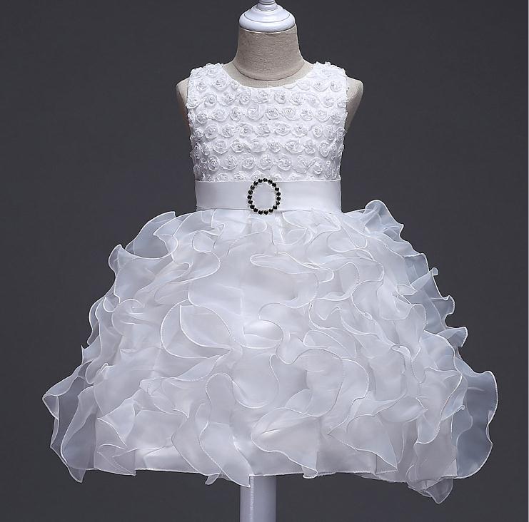 Little Girl Tutu Dress Princess 2017 Ruffles Lace Kids Events Party Wear Dresses For Girls Children's Costume For Girls Clothes
