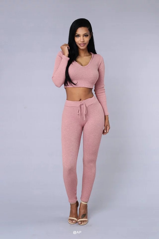 ladies pink jogging suits