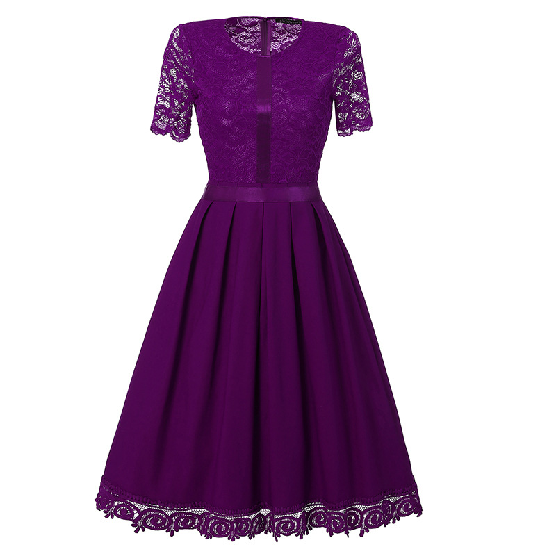 Purple Rockabilly Swing Dress