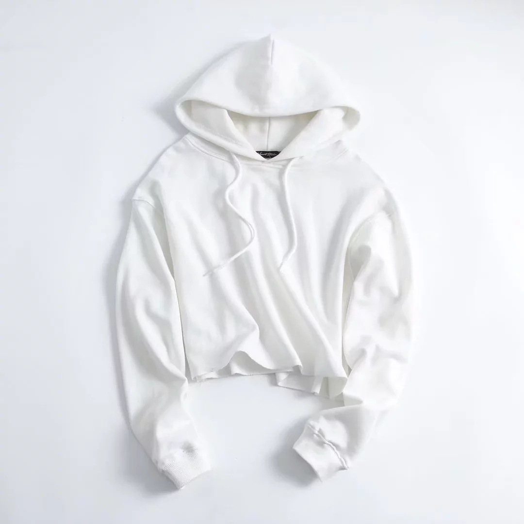 off white women's cropped hoodie