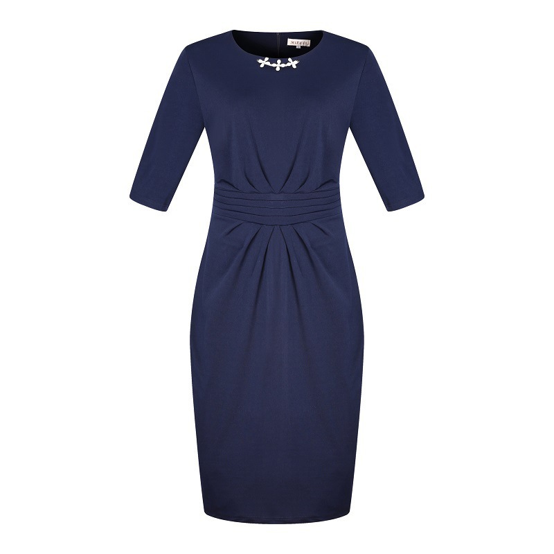 women's plus size navy blue dress