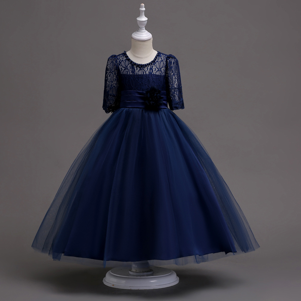 navy blue gown for kids