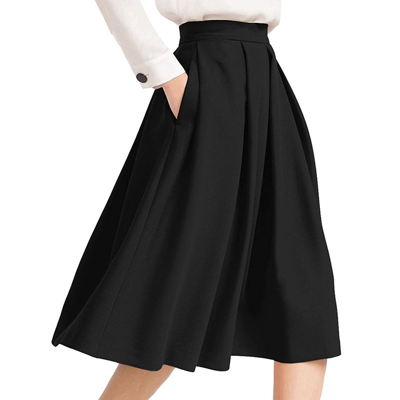 black knee skirt