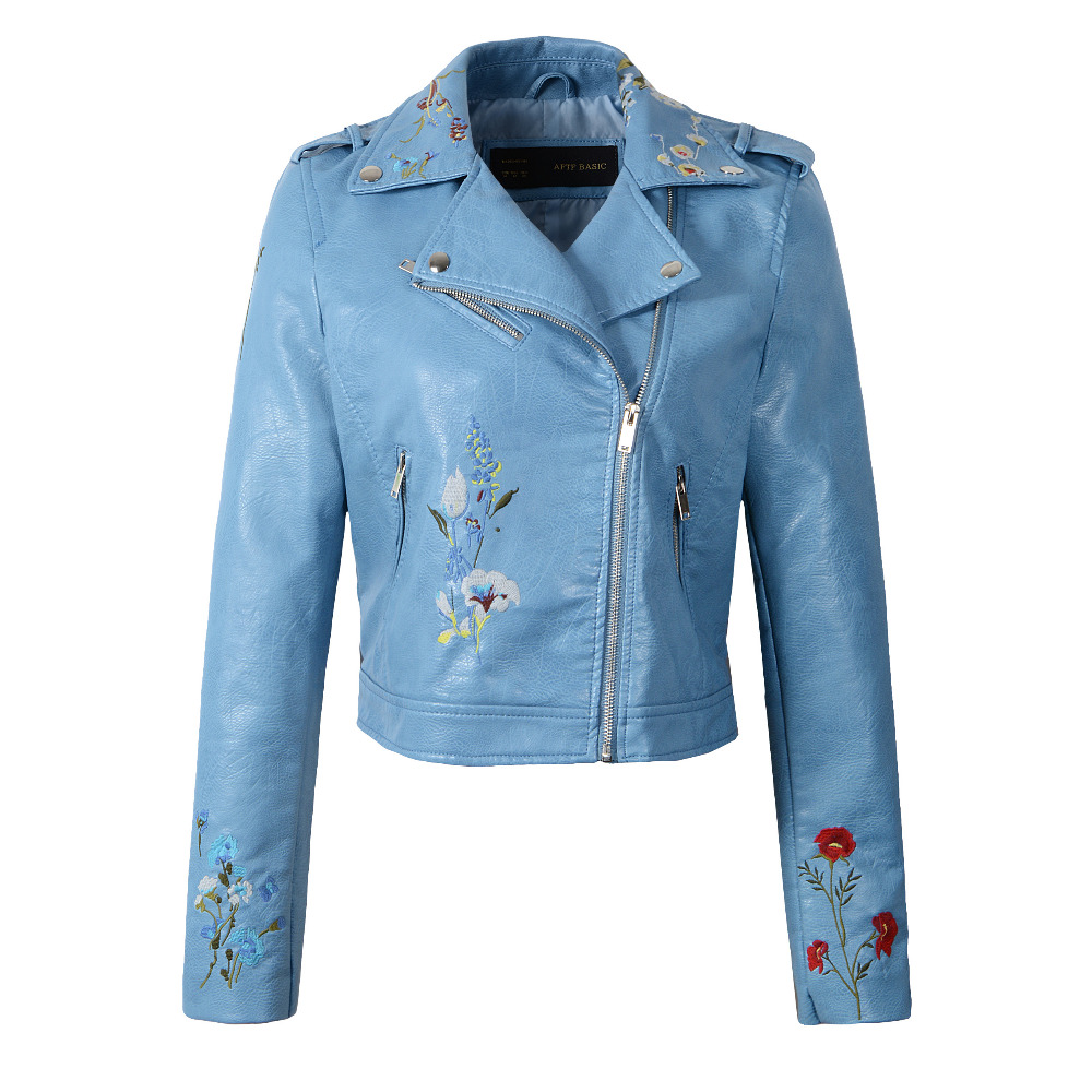 Blue Faux-Leather Jacket From  Is a Spring Essential