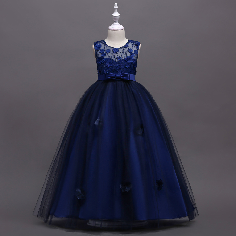 navy blue flower girl dresses