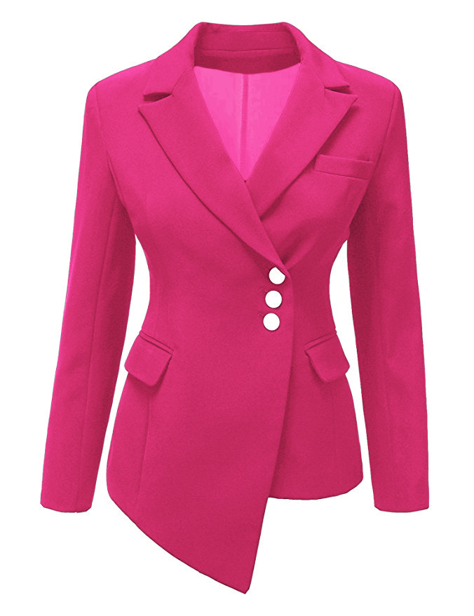 hot pink suit jacket womens